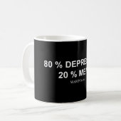 Dépression/Meme - tasse de noir/blanche (Devant gauche)