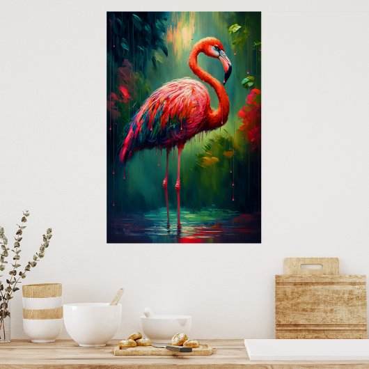 Dépression tropicale - Poster Flamant rose Imprime (Cuisine)