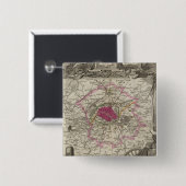 Dept. De La Seine Vierkante Button 5,1 Cm (Voorkant /achterkant)