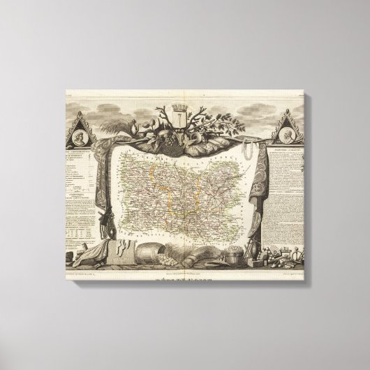 Dept. De L'Oise Canvas Afdruk (Voorkant)