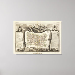 Dept. De L'Oise Canvas Afdruk