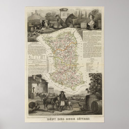 Dept. Des Deux Sevres Poster (Voorkant)