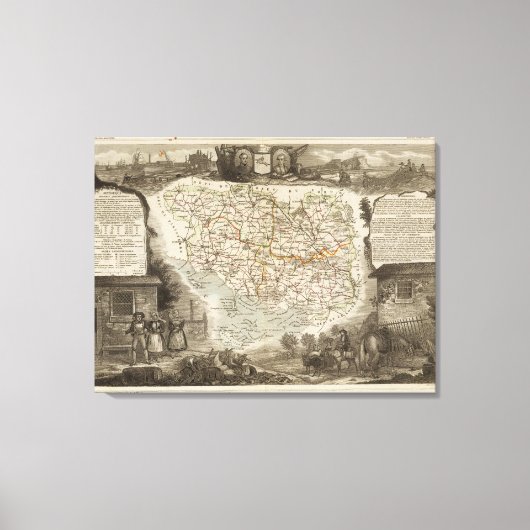 Dept. van Morbihan Canvas Afdruk (Voorkant)