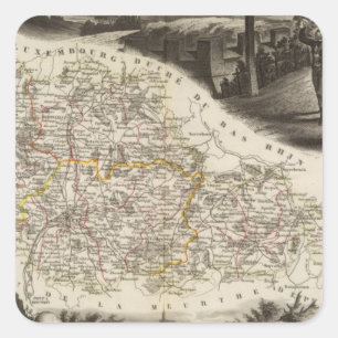Dept. van Moselle Vierkante Sticker