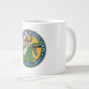 Dept. van Onderwijs - Jezus op een T-Rex Grote Koffiekop