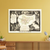 Dept van Tarn en Garonne Canvas Afdruk (Insitu (Woonkamer))