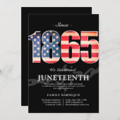 Depuis 1865 | Invitation Juneteenth Freedom Day (Devant / Derrière)