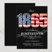 Depuis 1865 | Invitation Juneteenth Jour de la lib (Devant / Derrière)
