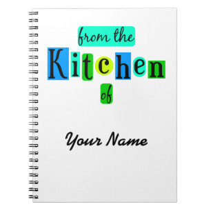 Depuis la cuisine de cahier personnalisé rétro