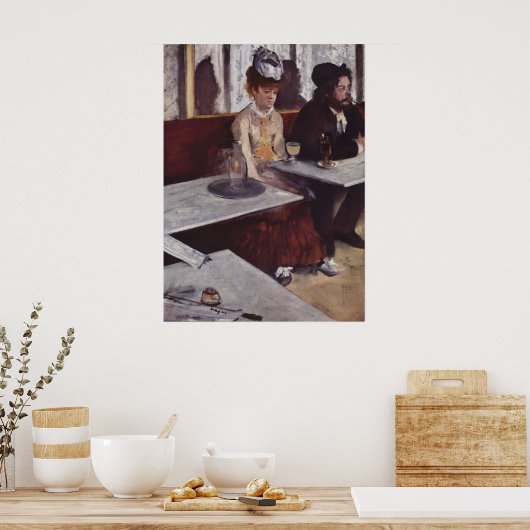 Der Absinth. Degas, Edgar Germain Hilaire Poster (Cuisine)