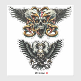Der Adler und Schlangen Gott der Finsternis Dämon Sticker