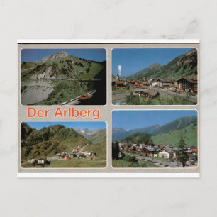 Der Arlberg Vintage Oostenrijkse Alpine Multiview Briefkaart