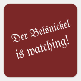 Der Belsnickel kijkt naar sticker