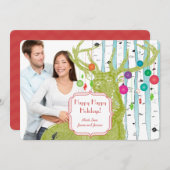  Der Birch Tree-kerstkaart Feestdagenkaart (Voorkant / Achterkant)