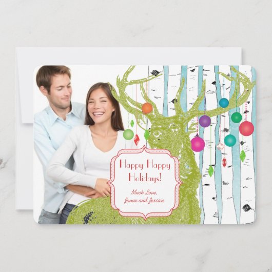  Der Birch Tree-kerstkaart Feestdagenkaart (Voorkant)