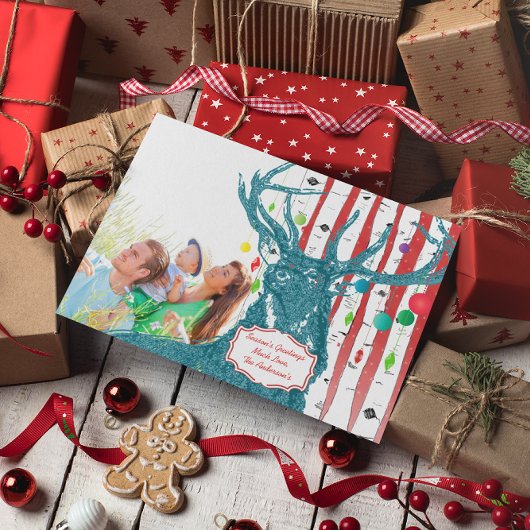  Der Birch Tree-kerstkaart Feestdagenkaart