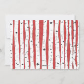 Der Birch Tree-kerstkaart Feestdagenkaart (Achterkant)