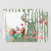  Der Birch Tree-kerstkaart Feestdagenkaart (Voorkant / Achterkant)