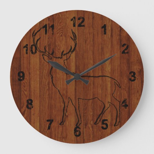 Der carved-effect Elegant en Rustic Grote Klok (Voorkant)