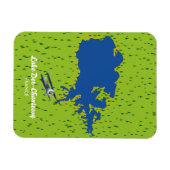 Der chantecoq Frankrijk meerkaart Magneet (Horizontaal)