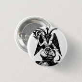 Der Daemon Baphomet Ronde Button 3,2 Cm (Voorkant /achterkant)