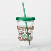 Der en kerstboom Litouwse folkpatroon Acryl Drinkbeker (Links)