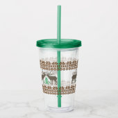 Der en kerstboom Litouwse folkpatroon Acryl Drinkbeker (Voorkant)