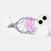 Der en roze geometrische harttekening Dierkunst Case-Mate iPhone Case (Achterkant (horizontaal))