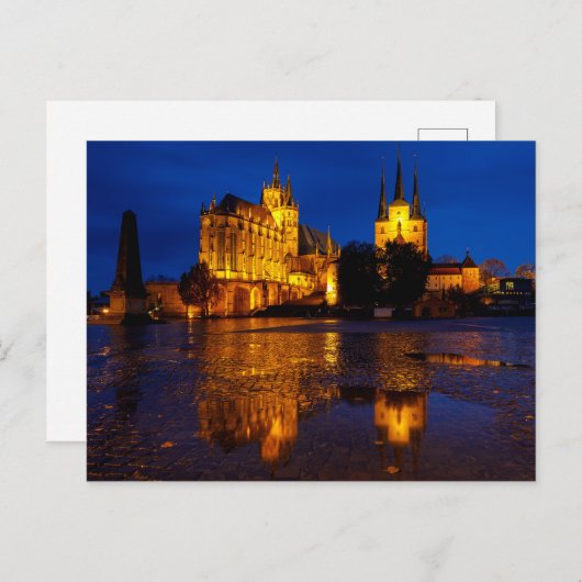 Der Erfurter Dom in Thüringen Postkarte Briefkaart (Voorkant / Achterkant)