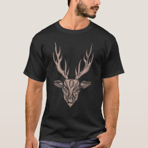 Der Forest Hunting Animal Motif Imprint Hunter T-shirt