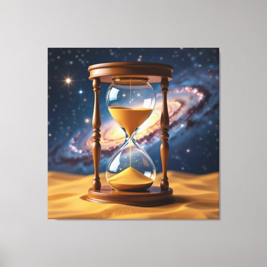 „Der goldene Fluss der Zeit“ Canvas Afdruk (Voorkant)