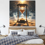 „Der goldene Fluss der Zeit“ Canvas Afdruk (Insitu (Slaapkamer))