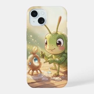 Der Grashüpfer und das Nektarkunstwerk.2 iPhone 15 Hoesje