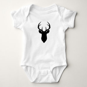 Der Head Antlers Rustisch Land Modern Romper