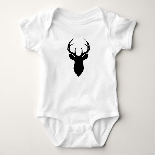 Der Head Antlers Rustisch Land Modern Romper (Voorkant)