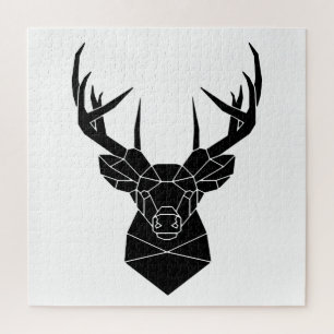 Der Head Geometric Ai File Deer Silhouette Stag P Legpuzzel