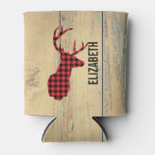 Der Head met Antlers - Rustic Red Pset Blikjeskoeler (Voorkant)