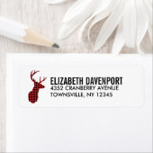 Der Head met Antlers - Rustic Red Pset Etiket (Insitu)