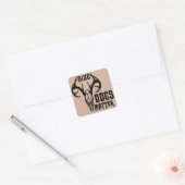 Der Head Skull-grootte doet er toe Vierkante Sticker (Envelop)