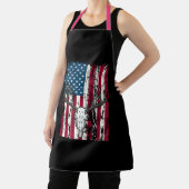 Der Head Skull Hunting Amerikaanse vlag Schort (Insitu)