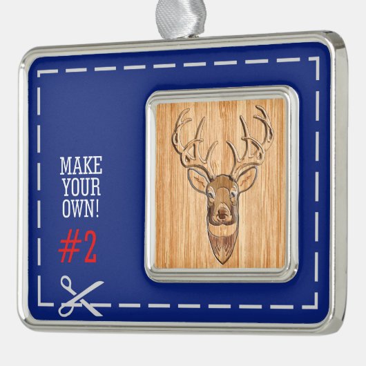 Der Head Wood Graanstijl Verzilverd Kader Ornament (Links)