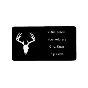 Der Hunting Skull w/ Antlers Etiket