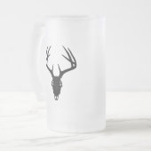 Der Hunting Skull w/ Antlers Matglas Bierpul (Voorkant links)