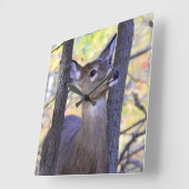 Der in het hout vierkante klok (Hoek)