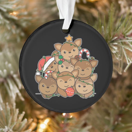 Der kerstboom Funny Animal Kerstmenorum Ornament (Boom)