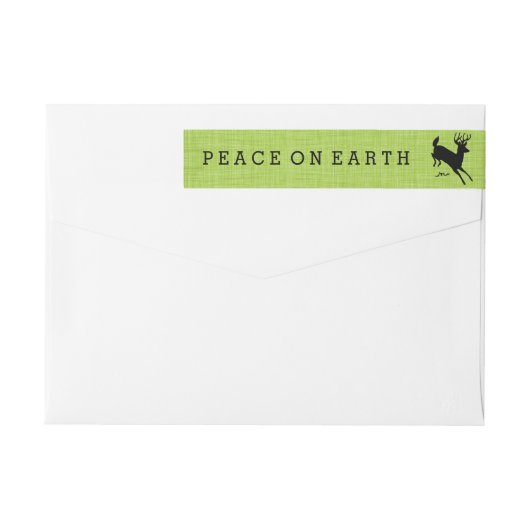 Der Peace on Earth Green Holiday Wraparound Label (Achterkant)