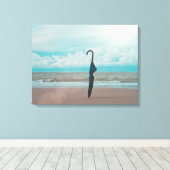 Der Regenschirm - Canvas Afdruk (Insitu (Houten vloer))