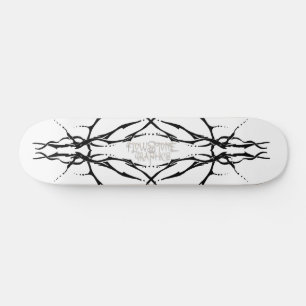 Der Skull Tribal Tattoo Design - zwart-wit Skateboard