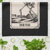 Der Tod / Death Tarot Card Theedoek (Gevouwen)