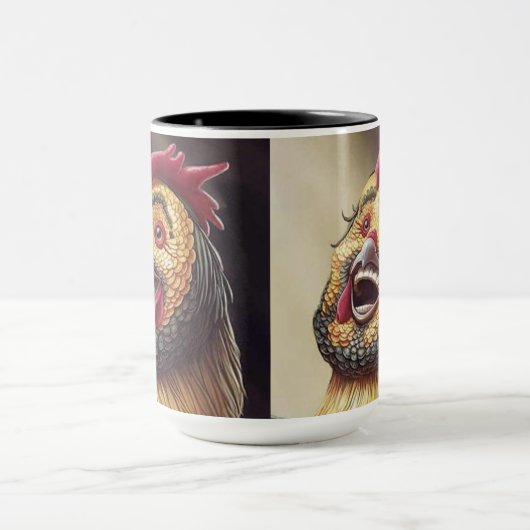 Deranged Rooster Coffee Mok (Midden)